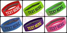 Load image into Gallery viewer, Design Your Own NO SLIP Silicone Lined Stretch Headband with Your Custom VINYL Text - Quantity Discounts
