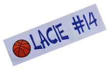 Load image into Gallery viewer, Personalized Monogrammed EMBROIDERED Basketball Patch Cotton Stretch Headband - Quantity Discounts
