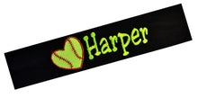 Load image into Gallery viewer, Personalized Embroidered Sparkling Glitter Softball Headband - Quantity Discounts
