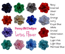 Load image into Gallery viewer, Lotus Hair Fabric Flower for Special Occassion - Many Colors!
