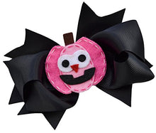Load image into Gallery viewer, Pumpkin Face Halloween Hair Bow
