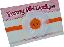 Load image into Gallery viewer, Pumpkin and Flower Elastic Headband
