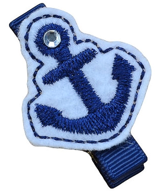 Anchor Felt Hair Clippie