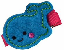 Load image into Gallery viewer, Blue Whale Felt Hair Clippie
